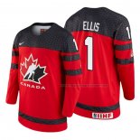 Maillot Hockey Canada Colten Ellis 2018 Iihf World Championship Joueur Rouge