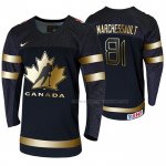 Maillot Hockey Canada Jonathan Marchessault 2020 Iihf World Junior Championship Golden Edition Limited Noir