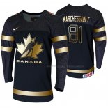 Maillot Hockey Canada Jonathan Marchessault 2020 Iihf World Junior Championship Golden Edition Limited Noir
