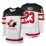 Maillot Hockey Canada Kirby Dach 2018 Iihf World Championship Joueur Blanc