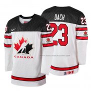 Maillot Hockey Canada Kirby Dach 2018 Iihf World Championship Joueur Blanc