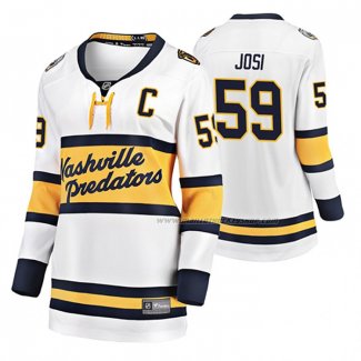 Maillot Hockey Femme Nashville Predators Roman Josi Breakaway Joueur 2020 Winter Classic Blanc