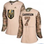 Maillot Hockey Femme Vegas Golden Knights Jason Garrison Authentique 2017 Veterans Day Camouflage