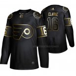 Maillot Hockey Golden Edition Philadelphia Flyers Bobby Clarke Retired Joueur Authentique Noir