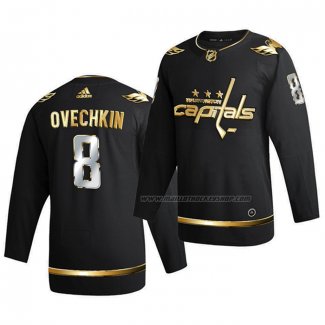 Maillot Hockey Golden Edition Washington Capitals Alexander Ovechkin Limited Authentique 2020-21 Noir