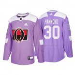 Maillot Hockey Ottawa Senators Andrew Hammond Authentique 2018 Fights Cancer Volet