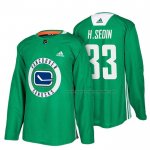 Maillot Hockey Vancouver Canucks Henrik Sedin New Season Practice Vert