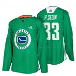 Maillot Hockey Vancouver Canucks Henrik Sedin New Season Practice Vert