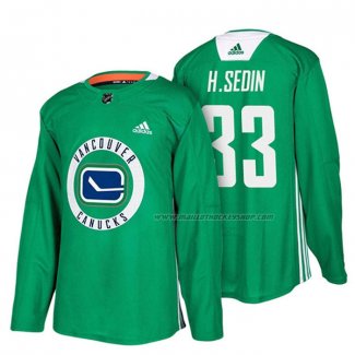 Maillot Hockey Vancouver Canucks Henrik Sedin New Season Practice Vert