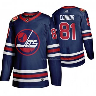 Maillot Hockey Winnipeg Jets Kyle Connor Heritage Classic 2019-20 Bleu