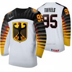 Maillot Hockey Alemania Frederik Tiffels Domicile 2020 Iihf World Junior Championship Blanc