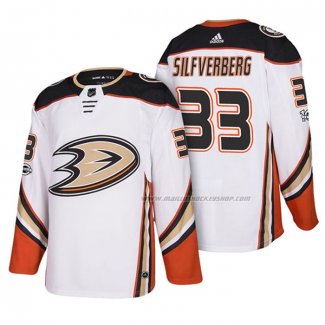 Maillot Hockey Anaheim Ducks Jakob Silfverberg 33 2018 New Season Team Road Blanc