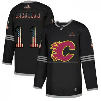 Maillot Hockey Calgary Flames Backlund 2020 USA Flag Noir