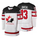 Maillot Hockey Canada Mathew Barzal 2018 Iihf World Championship Joueur Blanc