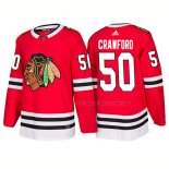 Maillot Hockey Chicago Blackhawks Corey Crawford Domicile 2018 Rouge