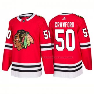 Maillot Hockey Chicago Blackhawks Corey Crawford Domicile 2018 Rouge