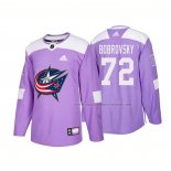 Maillot Hockey Columbus Blue Jackets Sergei Bobrovsky Authentique 2018 Fights Cancer Volet