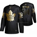 Maillot Hockey Golden Edition Toronto Maple Leafs Auston Matthews Authentique Noir