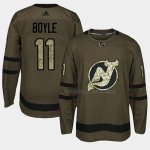 Maillot Hockey New Jersey Devils Brian Boyle 2018 Salute To Service Vert Militar