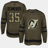 Maillot Hockey New Jersey Devils Cory Schneider 2018 Salute To Service Vert Militar