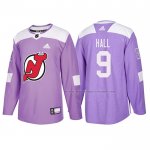 Maillot Hockey New Jersey Devils Taylor Hall 2018 Fights Cancer Volet