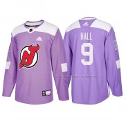 Maillot Hockey New Jersey Devils Taylor Hall 2018 Fights Cancer Volet