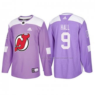 Maillot Hockey New Jersey Devils Taylor Hall 2018 Fights Cancer Volet