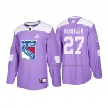 Maillot Hockey New York Rangers Ryan Mcdonagh Authentique 2018 Fights Cancer Volet
