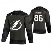 Maillot Hockey Tampa Bay Lightning Nikita Kucherov 2019 Veterans Day Camouflage