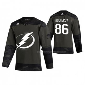 Maillot Hockey Tampa Bay Lightning Nikita Kucherov 2019 Veterans Day Camouflage
