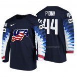 Maillot Hockey USA Neal Pionk 2018 Iihf World Championship Joueur Noir