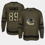 Maillot Hockey Vancouver Canucks Sam Gagner 2018 Salute To Service Vert Militar