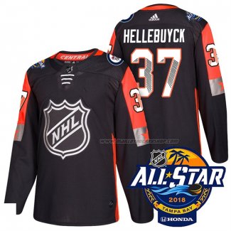 Maillot Hockey 2018 All Star Winnipeg Jets Connor Hellebuyck Authentique Noir