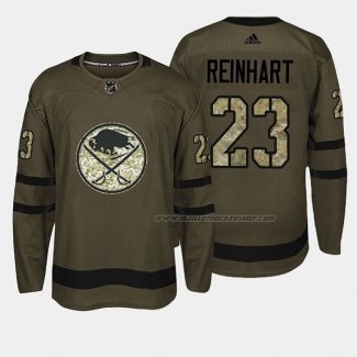 Maillot Hockey Buffalo Sabres Sam Reinhart 2018 Salute To Service Vert Militar
