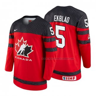 Maillot Hockey Canada Aaron Ekblad 2018 Iihf World Championship Joueur Rouge