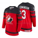 Maillot Hockey Canada Joel Edmundson 2018 Iihf World Championship Joueur Rouge