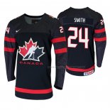 Maillot Hockey Canada Ty Smith 2020 Iihf World Junior Championship Noir