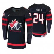 Maillot Hockey Canada Ty Smith 2020 Iihf World Junior Championship Noir