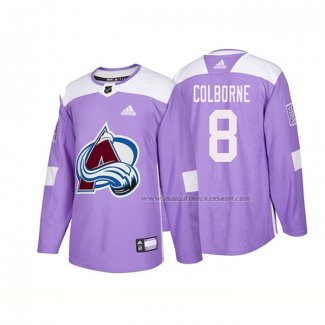 Maillot Hockey Colorado Avalanche Joe Colborne Authentique 2018 Fights Cancer Volet