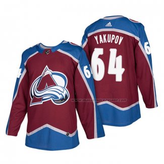 Maillot Hockey Colorado Avalanche Nail Yakupov Authentique Domicile 2018 Rouge