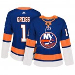 Maillot Hockey Femme New York Islanders Thomas Greiss Authentique Joueur Bleu