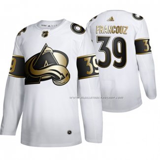 Maillot Hockey Golden Edition Colorado Avalanche Pavel Francouz Limited Blanc