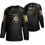 Maillot Hockey Golden Edition Philadelphia Flyers Eric Lindros Retired Joueur Authentique Noir