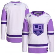 Maillot Hockey Los Angeles Kings Blank Practice Authentique 2018 Fights Cancer Blanc Volet