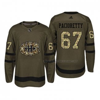 Maillot Hockey Montreal Canadiens Max Pacioretty 2018 Salute To Service Vert Militar