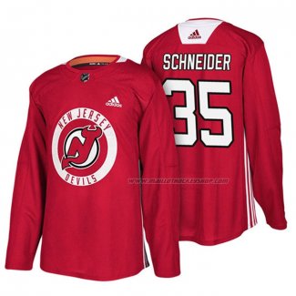 Maillot Hockey New Jersey Devils Cory Schneider New Season Practice Rouge