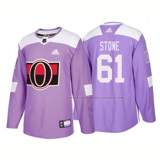 Maillot Hockey Ottawa Senators Mark Stone Authentique 2018 Fights Cancer Volet