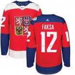 Maillot Hockey Republica Checa Radek Faksa Premier 2016 World Cup Rouge