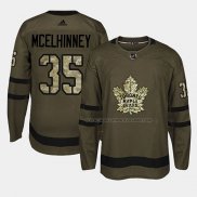 Maillot Hockey Toronto Maple Leafs Curtis Mcelhinney 2018 Salute To Service Vert Militar