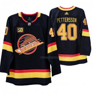 Maillot Hockey Vancouver Canucks Elias Pettersson 50 Anniversaire 90's Flying Skate Noir